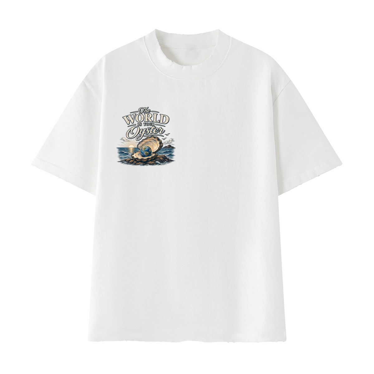 The World Is Your Oyster — Heavyweight Vintage Earth Pearl T-Shirt