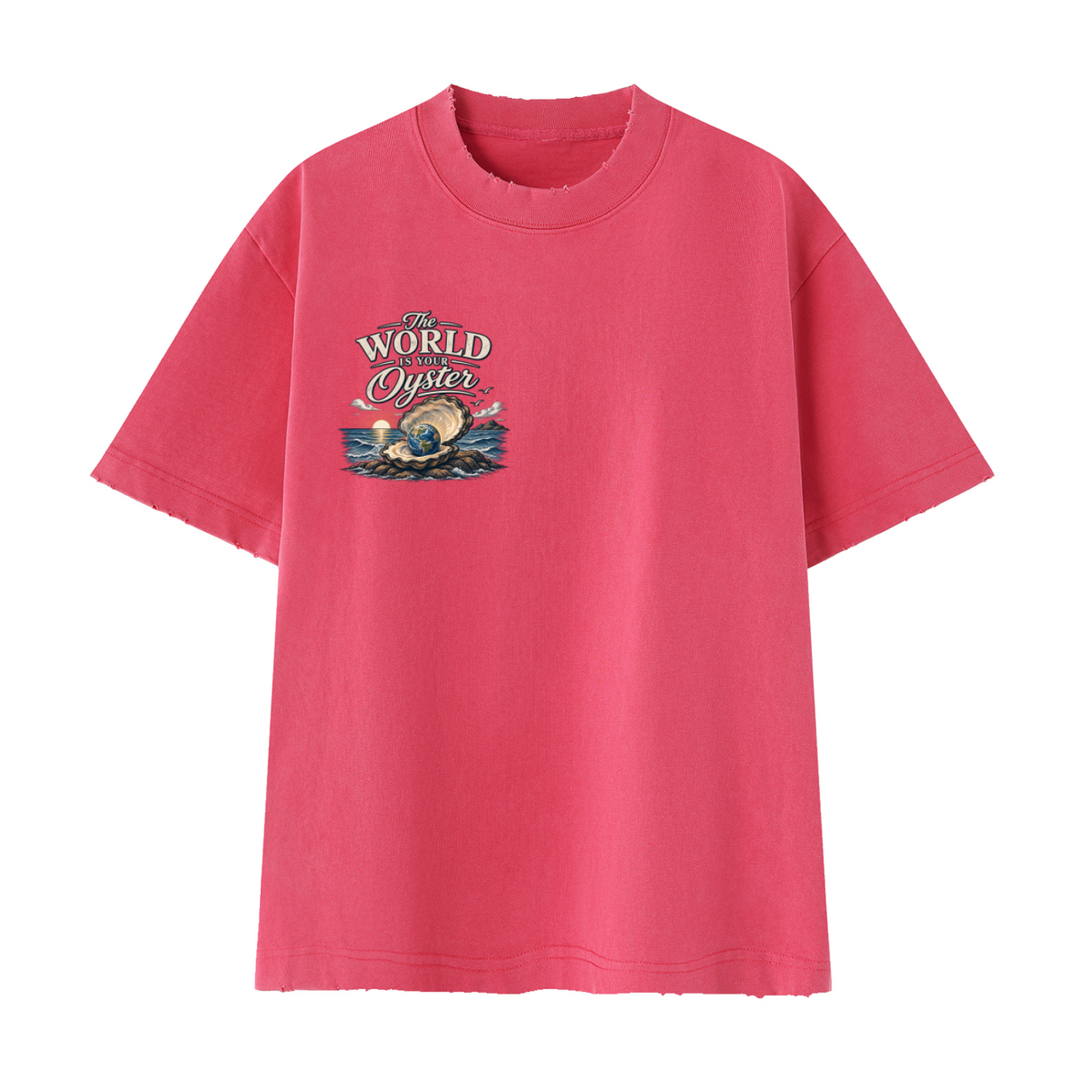 The World Is Your Oyster — Heavyweight Vintage Earth Pearl T-Shirt